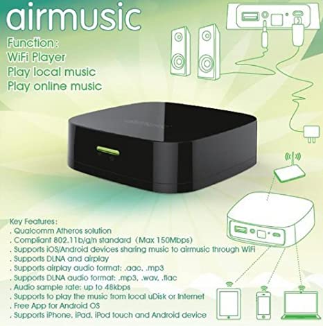 wifi music receiver airmusic airplay dlna for ios android windows phone mac